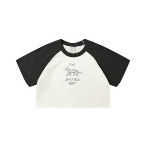 Rylee & Cru Girls  Raglan Crop Tee, Ivory